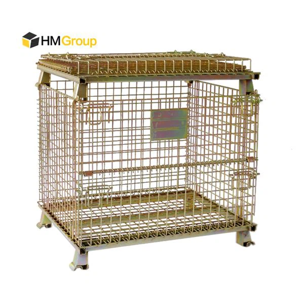 Contenedor de acero apilable plegable